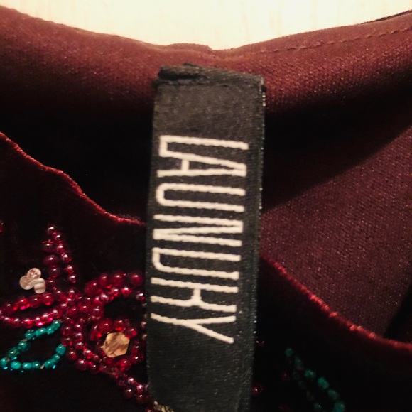 Velvet Cocktail Dress with beading - Picture 4 of 5